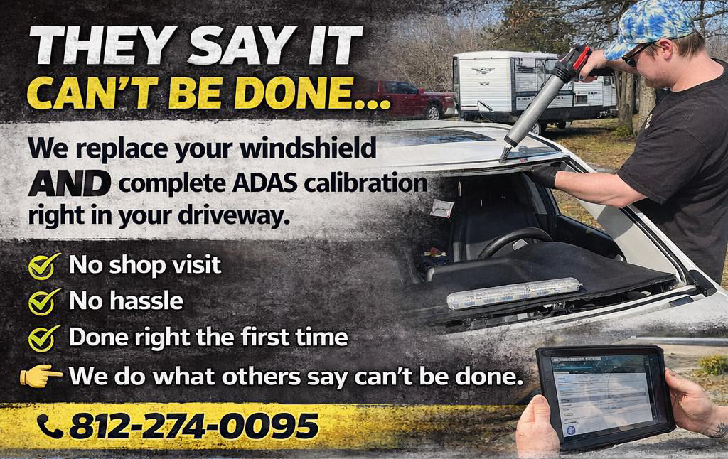 B-Rite Autoglass mobile ADAS calibration and windshield replacement service in action