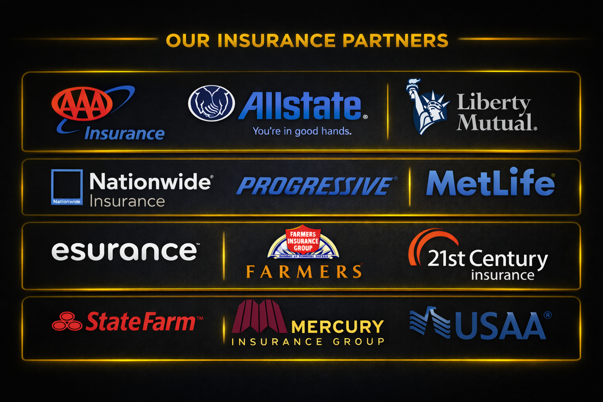 Insurance companies we commonly work with for auto glass claims